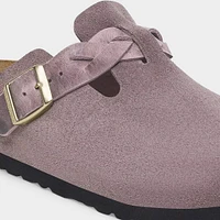 Birkenstock Women's Boston Suede / Faded Purple