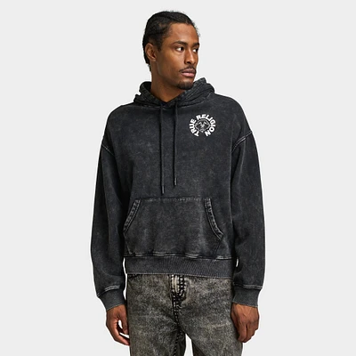 True Religion Mineral Buddha Face Pullover Hoodie / Vintage Wash