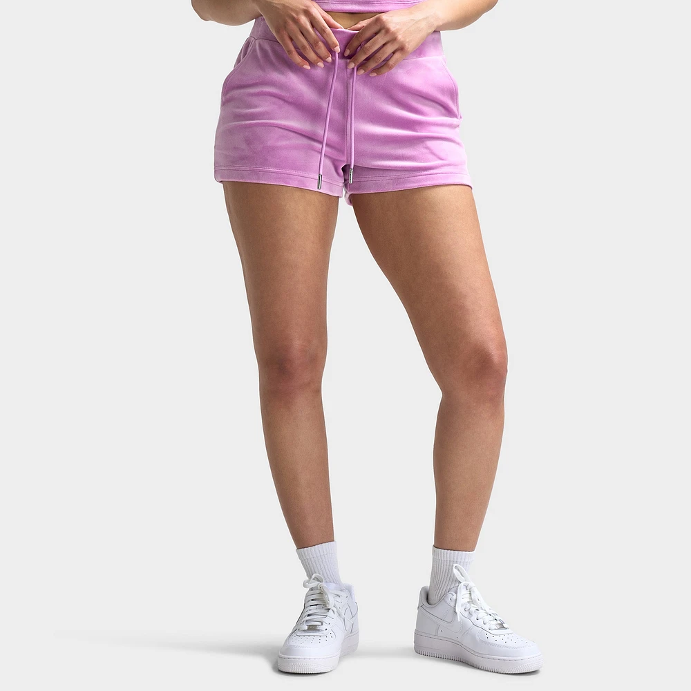 Juicy Couture Women's Luxe Velour Bling Shorts / Violet Tulle