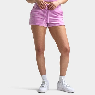 Juicy Couture Women's Luxe Velour Bling Shorts / Violet Tulle