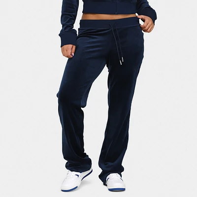 Juicy Couture Women's OG Big Bling Velour Track Pants / Regal Blue