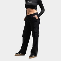 Juicy Couture Women's Wide Leg Cargo Utility Pants / Black