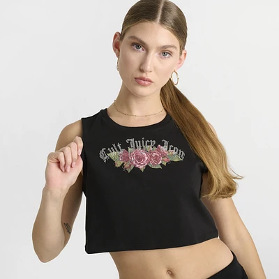 Juicy Couture Women's Cropped Tank With Graphic / Black