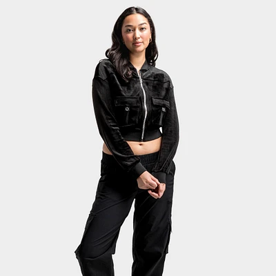 Juicy Couture Women's Cargo Bomber / Black