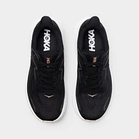 Hoka Women's Clifton 10 Black / White - Rose Gold