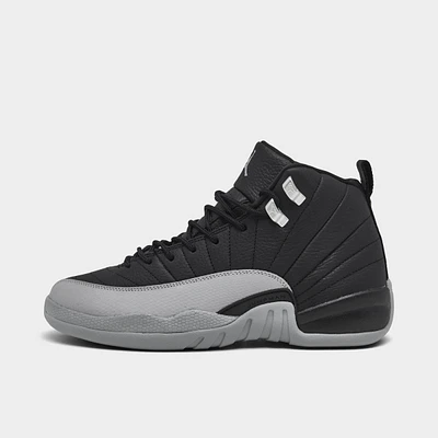 Jordan 12 Retro GS Black / Wolf Grey - White