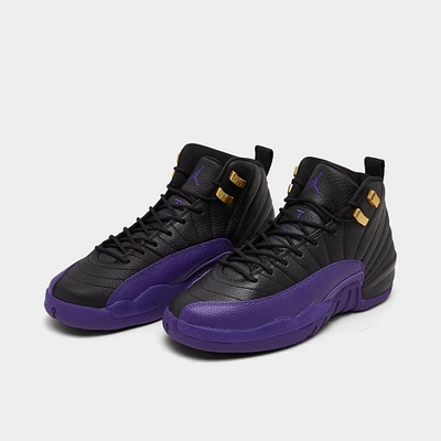 Jordan 12 Retro GS Black / Field Purple - Metallic Gold