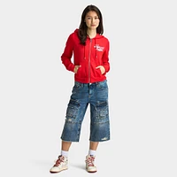 True Religion Crystal Wing Classic Zip Hoodie / Flame Scarlet