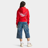 True Religion Crystal Wing Classic Zip Hoodie / Flame Scarlet