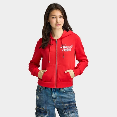 True Religion Crystal Wing Classic Zip Hoodie / Flame Scarlet