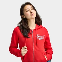 True Religion Crystal Wing Classic Zip Hoodie / Flame Scarlet