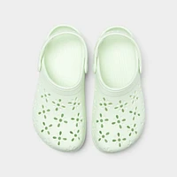 Crocs Women's Classic Floral Cut Out Clog / Jade Tint