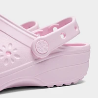 Crocs Women's Classic Floral Cut Out Clog / Pink Milk