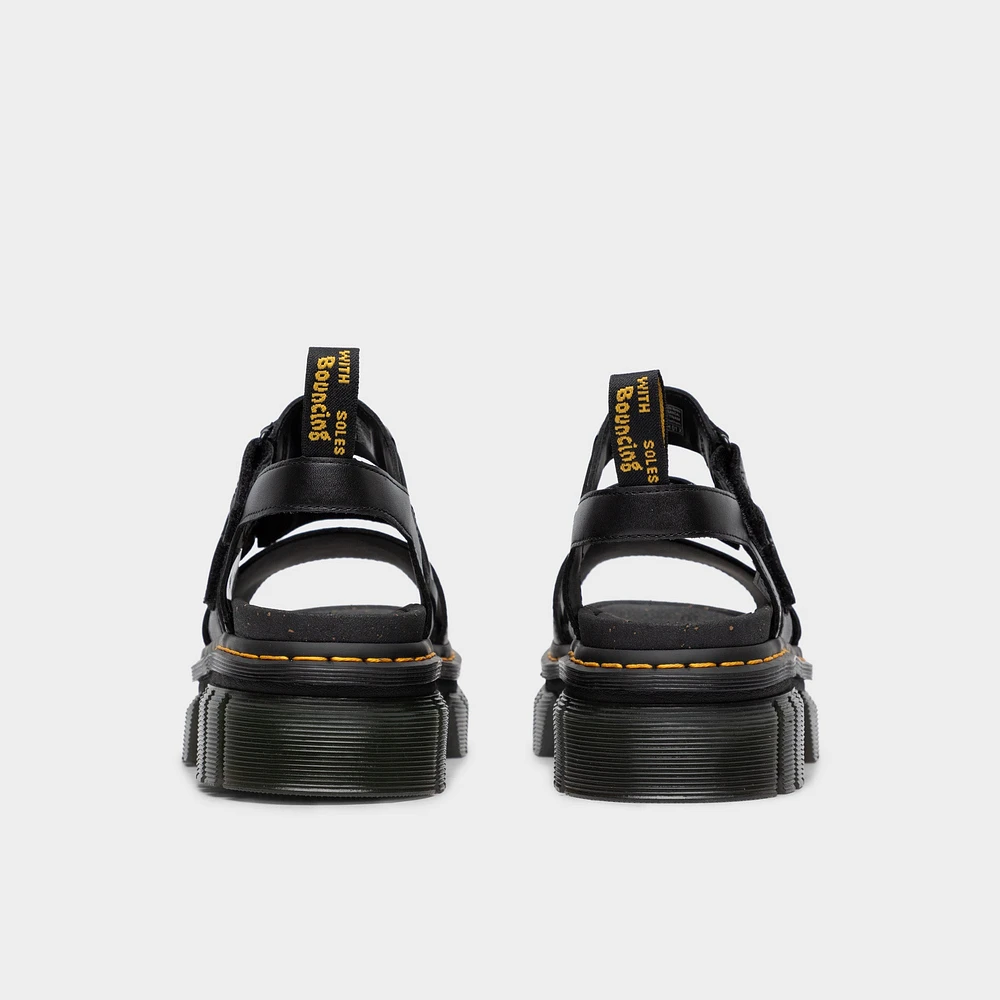 Dr Martens Women's Ricki Nappa Lux 3-Strap Sandal / Black