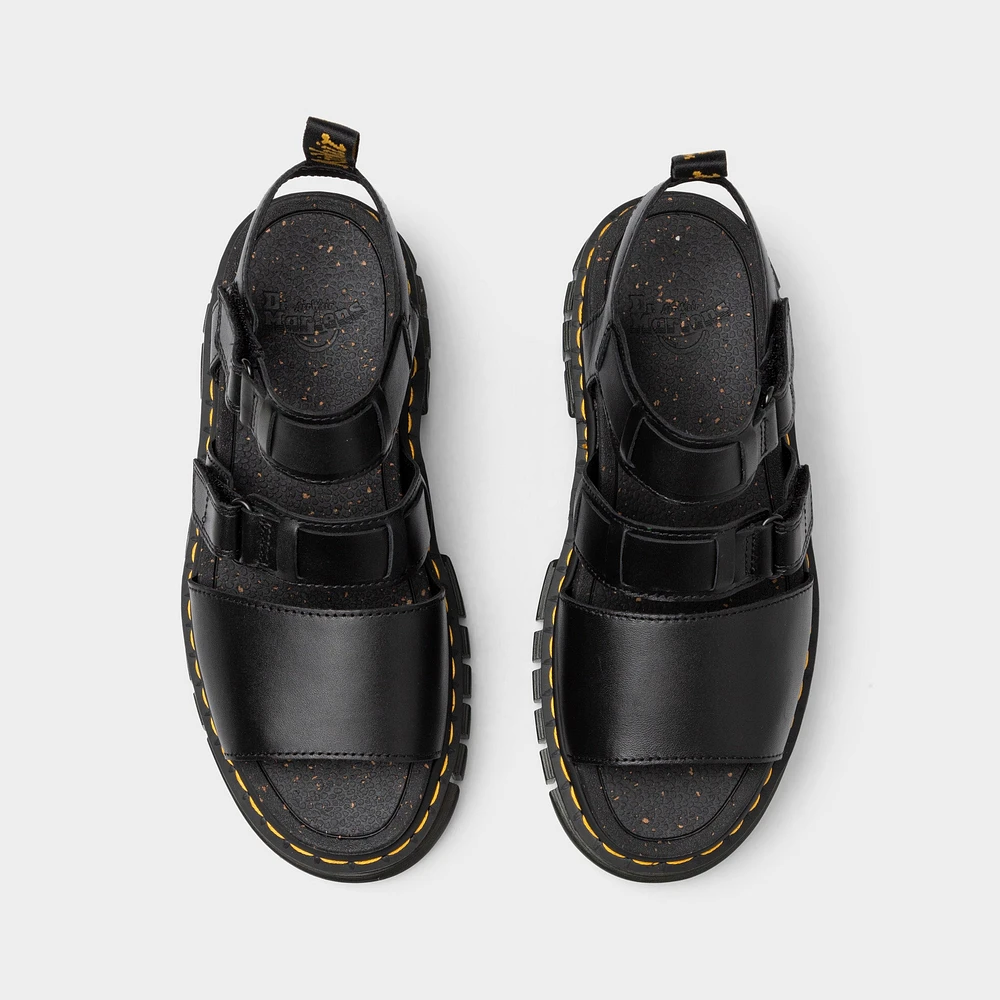 Dr Martens Women's Ricki Nappa Lux 3-Strap Sandal / Black