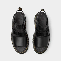 Dr Martens Women's Ricki Nappa Lux 3-Strap Sandal / Black