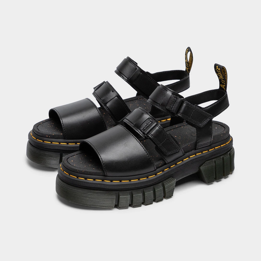 Dr Martens Women's Ricki Nappa Lux 3-Strap Sandal / Black
