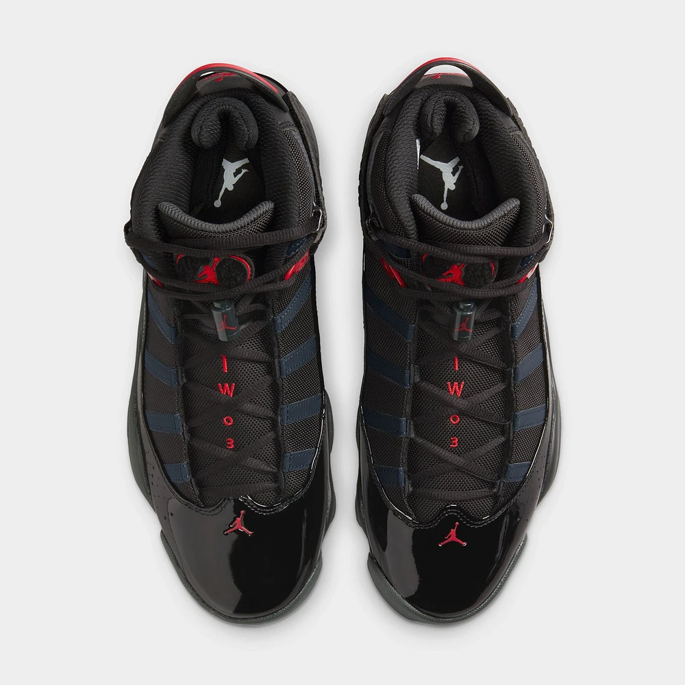 Jordan 6 Rings Black / Fire Red - Anthracite