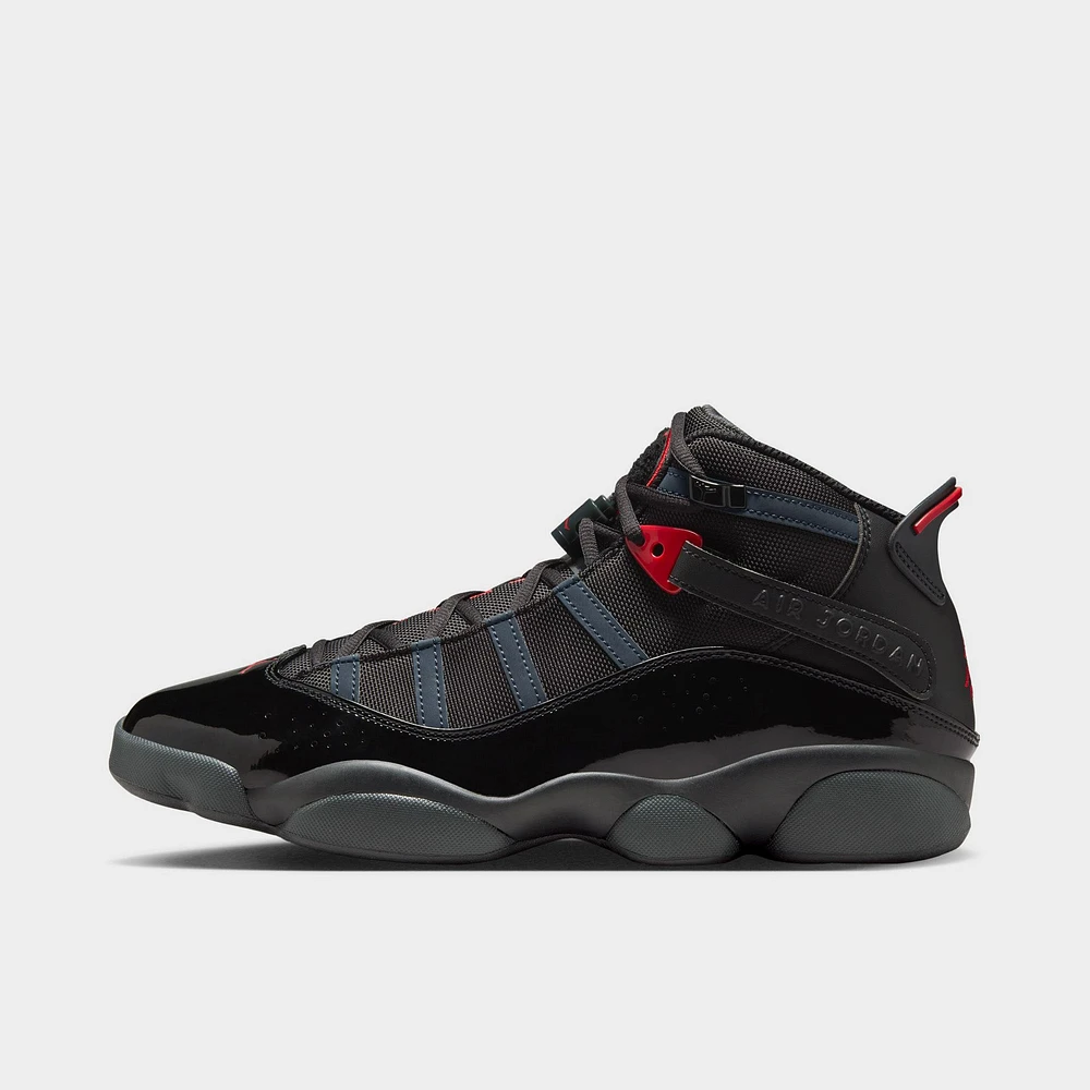 Jordan 6 Rings Black / Fire Red - Anthracite