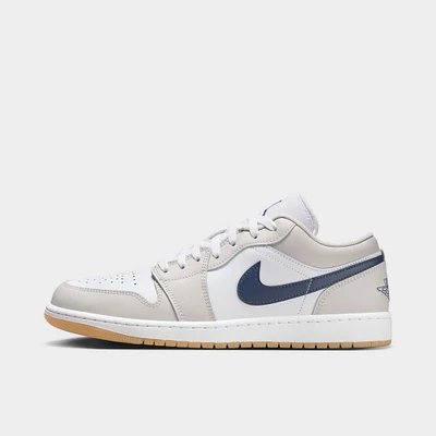Jordan 1 Low White / Midnight Navy - Neutral Grey