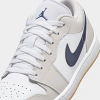 Jordan 1 Low White / Midnight Navy - Neutral Grey