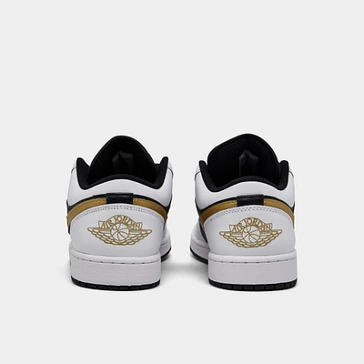 Jordan 1 Low White / Metallic Gold - Black