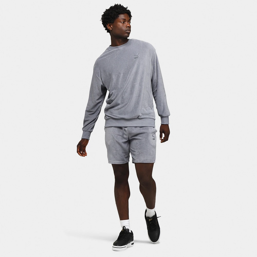 Puma Classics Towelling Crewneck / Grey Tile