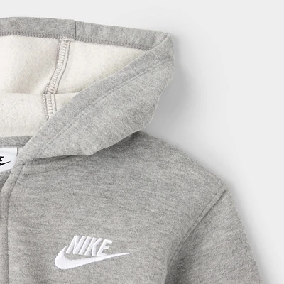 Nike Sportswear Child Boys' Club Fleece Full Zip Hoodie / Dark Grey Heather