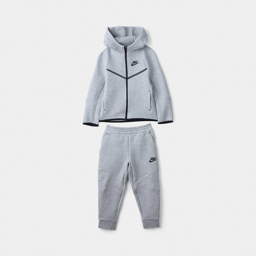 Nike Sportswear Child Boys' Tech Fleece Full Zip Hoodie Set / Dark Grey Heather