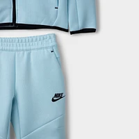 Nike Sportswear Children's Tech Fleece Full Zip Hoodie Set / Glacier Blue