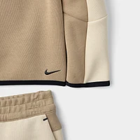 Nike Sportswear Children's Tech Fleece Full Zip Hoodie Set / Light Khaki