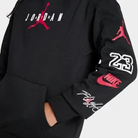 Jordan Junior Boys' Graphic Logo Pullover Hoodie Black / Red