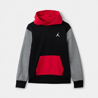 Jordan Juniors' Brooklyn Pullover Hoodie Black / Gym Red