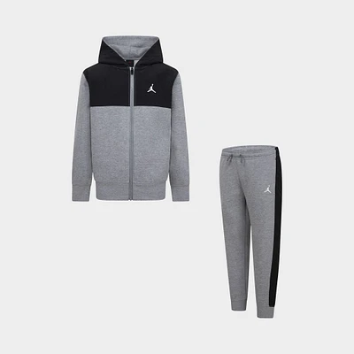 Jordan Junior Boys' Colourblock Tricot Jumpman Set / Carbon Heather