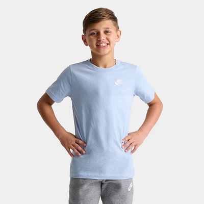 Nike Sportswear Juniors' Embroidered Futura T-Shirt / Light Armory Blue