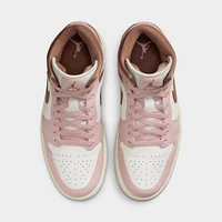 Jordan Women's 1 Mid Pink Oxford / Archaeo Brown - Sail