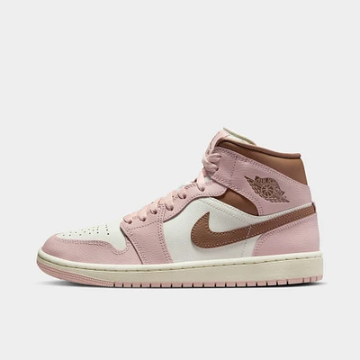 Jordan Women's 1 Mid Pink Oxford / Archaeo Brown - Sail