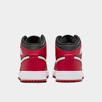Jordan 1 Mid GS Black / White - Gym Red