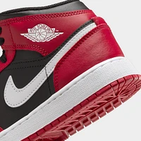 Jordan 1 Mid GS Black / White - Gym Red