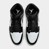 Jordan 1 Mid Black / Iron Grey - White