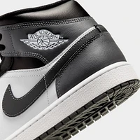 Jordan 1 Mid Black / Iron Grey - White