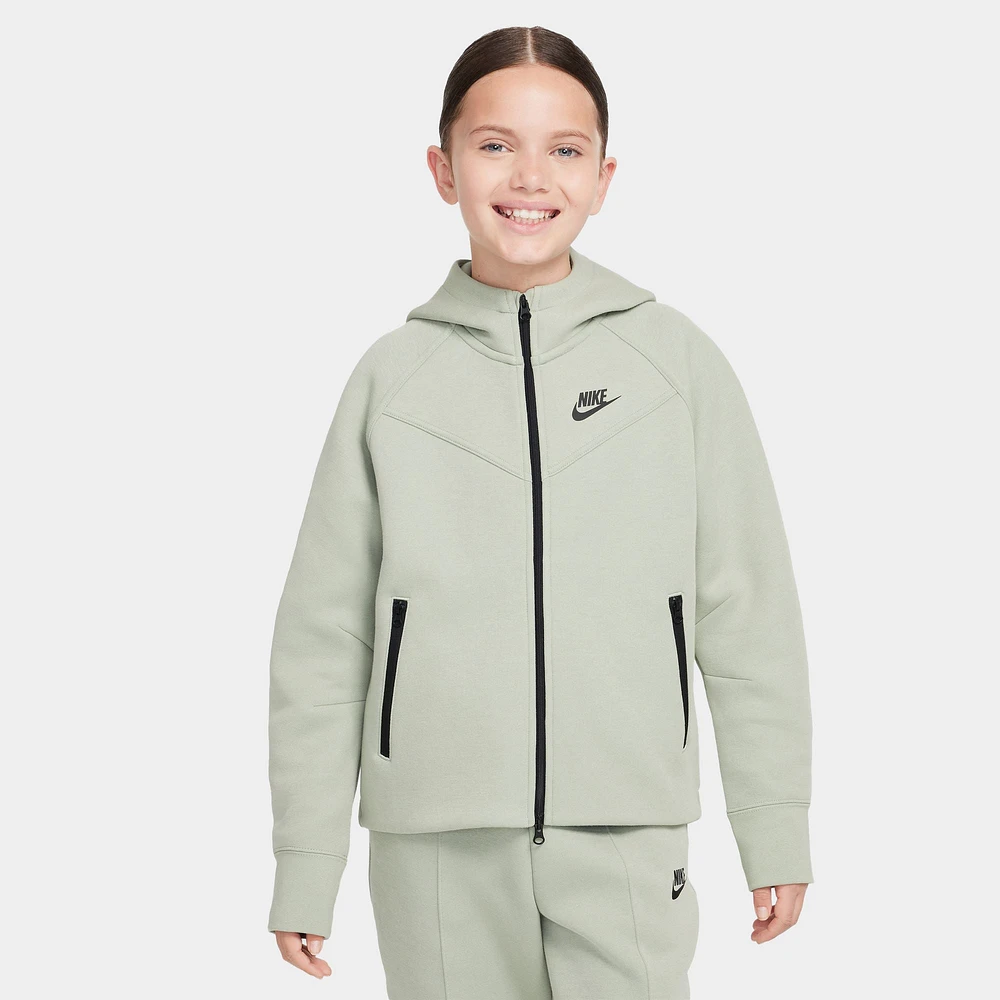 Nike Sportswear Junior Girls' Tech Fleece Full-Zip Hoodie Jade Horizon / Black