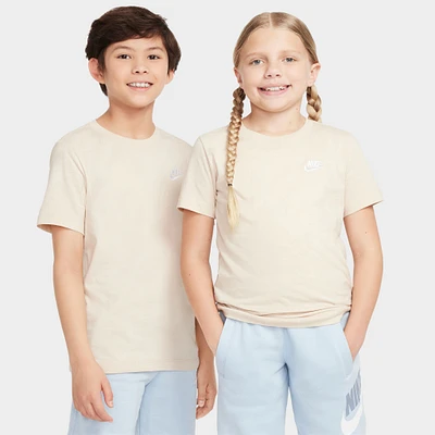 Nike Sportswear Juniors' Embroidered Futura T-Shirt / Sand Drift