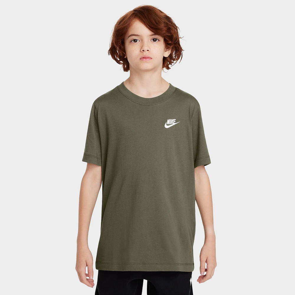 Nike Sportswear Junior's Embroidered Futura T-Shirt / Medium Olive