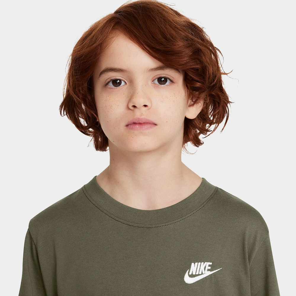 Nike Sportswear Junior's Embroidered Futura T-Shirt / Medium Olive
