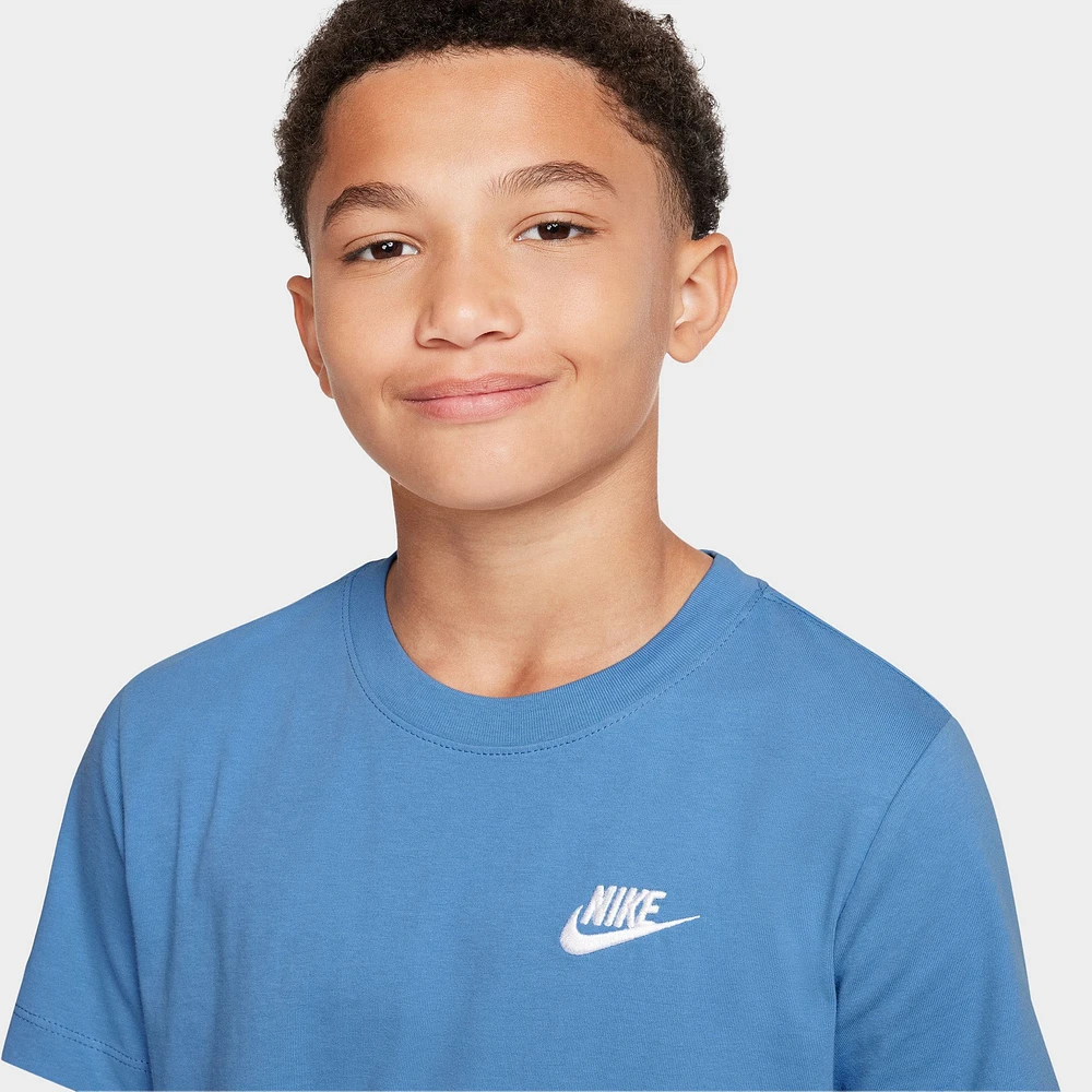 NIKE SPORTSWEAR JUNIORS' EMBROIDERED FUTURA T-SHIRT / BEYOND BLUE