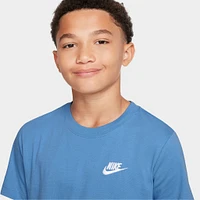 NIKE SPORTSWEAR JUNIORS' EMBROIDERED FUTURA T-SHIRT / BEYOND BLUE