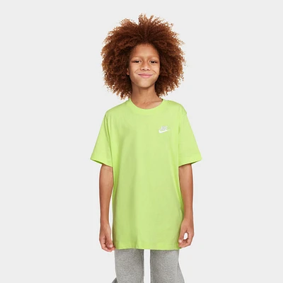 NIKE SPORTSWEAR JUNIORS' EMBROIDERED FUTURA T-SHIRT / LT LEMON TWIST