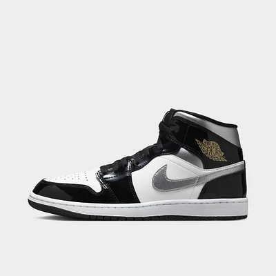 Jordan 1 Mid SE Black / Metallic Silver - White