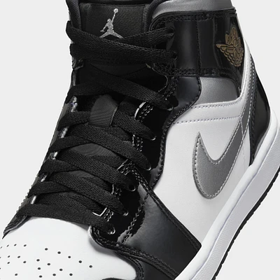 Jordan 1 Mid SE Black / Metallic Silver - White